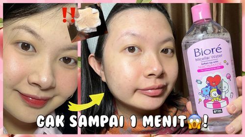 Emang bener makeup luntur 1 menit?!🤯Test Biore micellar!